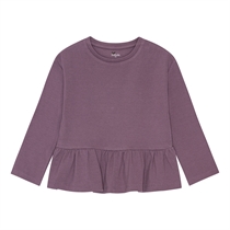 Birkholm Peplum Rib Bluse Støvet Lilla